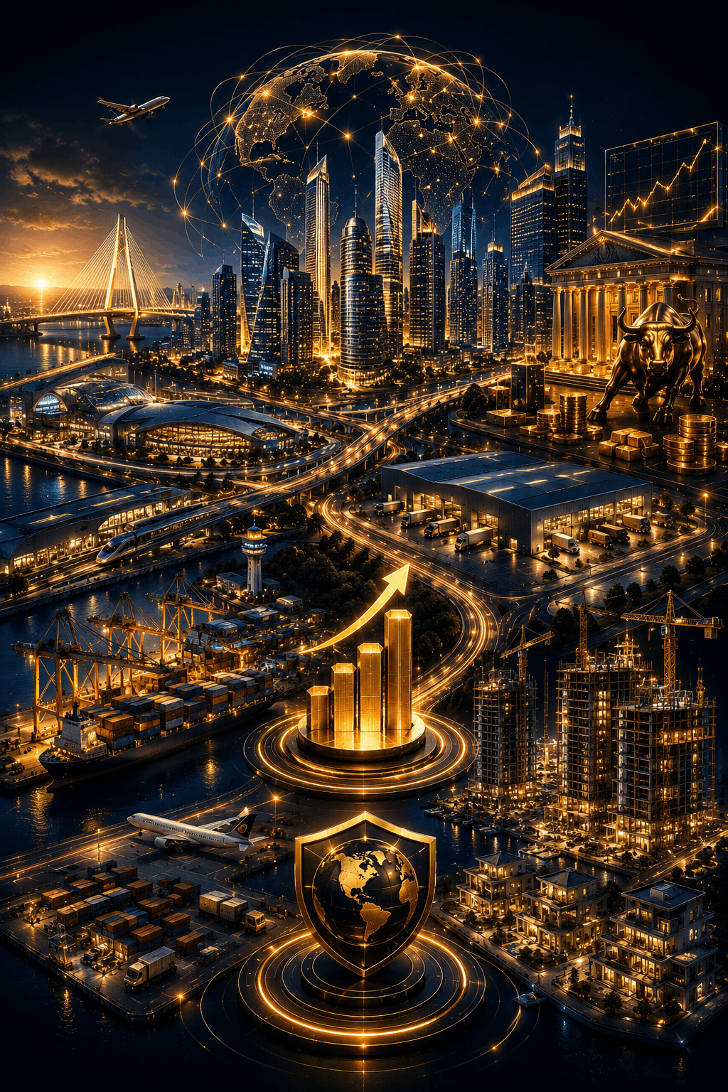 Global infrastructure systems, real estate development, logistics environments, strategic investments, capital infrastructure and enterprise growth ecosystems within the AMWON ecosystem.