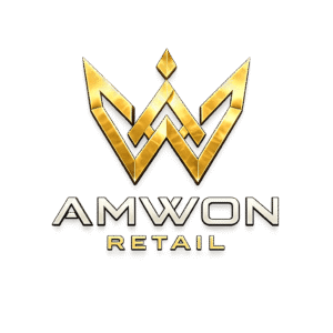 AMWON Real Estate luxury gold and white corporate logo