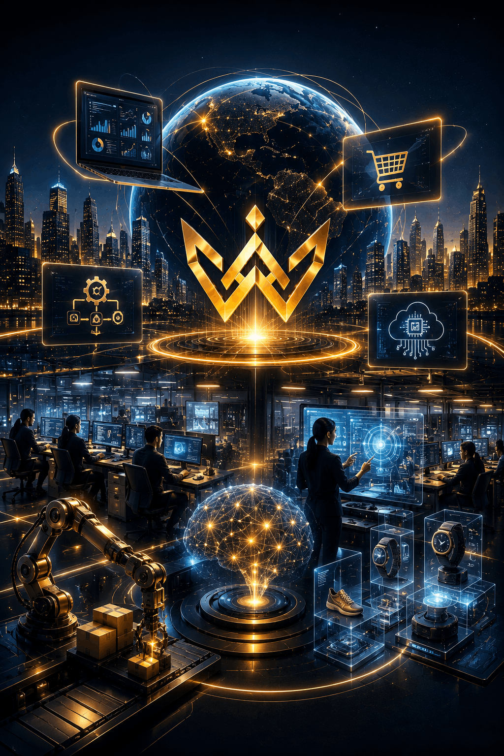 Business solutions, automation infrastructure, artificial intelligence systems, digital transformation, innovation ecosystems and future technologies powering the AMWON ecosystem.